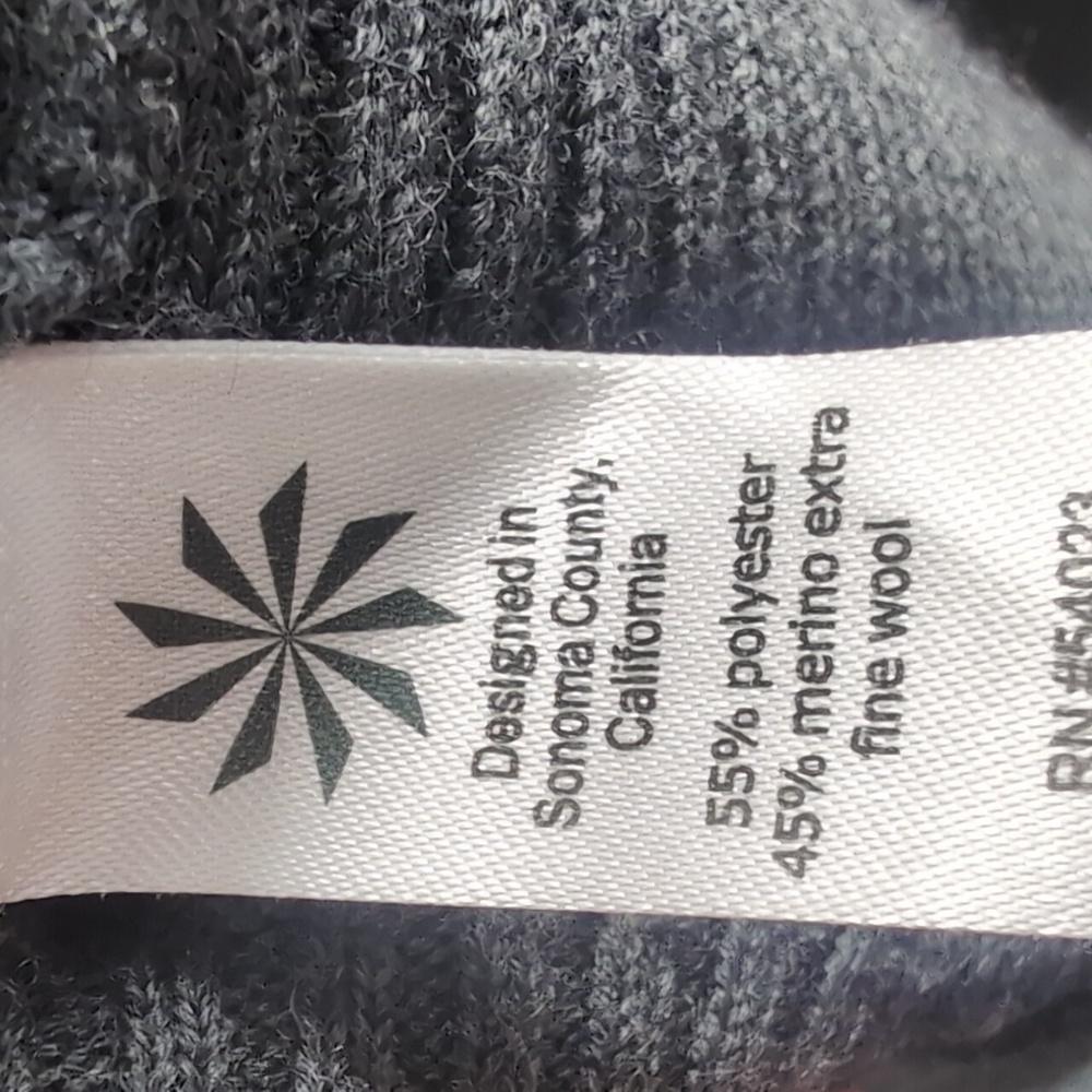 Athleta Vneck Long Gray Sweater, Sz. S. - Picture 4 of 4